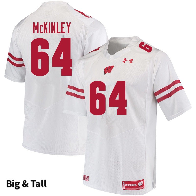 Wisconsin Badgers Men's #64 Duncan McKinley NCAA Under Armour Authentic White Big & Tall College Stitched Football Jersey MA40F12AY